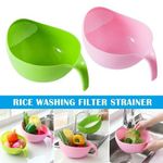 product_image_name-Generic-Rice And Vegetable Drainer Rice Cleaner Rice Washing Bowl-8