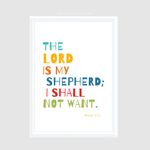 WaKi The Lord Is My Shepherd 3 White Frame A2