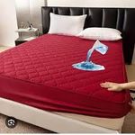 product_image_name-Generic-Elegant Burgundy Waterproof Quilted Mattress Cover-8