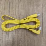 1.5M HDMI - HDMI Yellow Flat Wire Plastic Head Straight to Curved ELBOW 1.5m 1080P