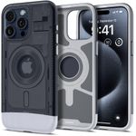 product_image_name-Spigen-Graphite Classic C1 MagFit Cover Case, Military-Grade Protection, Compatible with MagSafe Designed for iPhone 15 Pro-1
