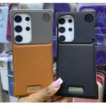 product_image_name-Generic-Luxury Frameless Leather Magnetic Case with MagSafe, Metallic Frame, and Patina Leather Design for Samsung S23 Ultra - Black-1