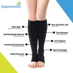 product_image_name-Dynamic-Medical Compression Stockings AD (below Knee) Open Toe Black Color-2