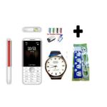 Vonex X10+ 2.4" Camera ,FM Radio Triple SIM 2400mAh featured phones plus gold