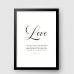 WaKi Love Black Frame A4