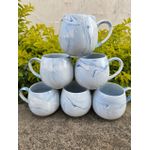 6PC Pot-Style Ceramic Mugs 380ml – Unique Coffee & Tea Cups Set