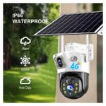 Intelligence 4G PTZ Wireless Outdoor Solar Powered Security Camera - 4G LTE SIM Card