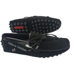 product_image_name-Tod's-BLACK ELEGANT SUEDE-LEATHER LOAFERS. + FREE PURE LEATHER BELT-4