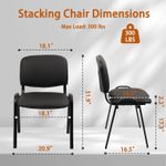 product_image_name-Office Supply-PU Leather Stackable Reception Guest Chair With Metal Frame-3