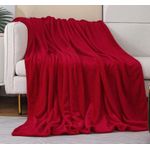 1PC Ultra-Soft Micro Fleece Throw Blanket-Red