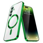 product_image_name-Generic-Electroplated Clear MagSafe Case with Camera Lens Protector for Samsung Galaxy A25 - Green-1