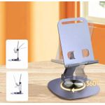 product_image_name-Generic-360 Rotation Aluminum Alloy Tablet/ Phone Holder/ Phone stand Adjustable Flexible Folding Desktop Live Mobile Phone Stand Mount-2