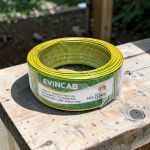 Evin 1.5mm Yellow/Green Single Core Solid PVC Insulated Flexible Electrical Wiring Cable