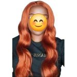Human blend closure body wave wig no.350