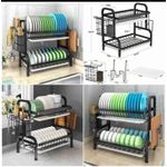  2 Tier High Quality Carbon Steel Dish Rack
