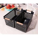 product_image_name-Generic-Black Luxe Multi-Use Storage Basket – Sleek & Stylish Organizer - Small Size-2