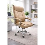 Swivel Desk Chair Leather Upholstery Adjustable Height