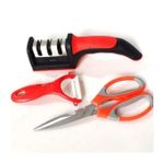 product_image_name-Generic-Kitchen Knife Sharpener 3 In 1 + Stainless Scissors + Peeler - Multicolor-1