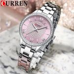 Curren Pink Crystal Luxury Watch