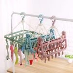 product_image_name-Generic-Multipurpose 32 Pegs Clips Folding Clothes Dryer Hanger Underwear/Socks Drying Hanger Rack-1