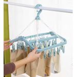 product_image_name-Generic-Multipurpose 32 Pegs Clips Folding Clothes Dryer Hanger Underwear/Socks Drying Hanger Rack-6