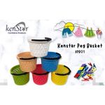 product_image_name-Polystar-Multi-Purpose Plastic Peg Storage Basket with Handle-1