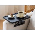 product_image_name-Generic-Wooden Sofa Armrest Tray 33x24cm – Foldable Clip-On Table for Couch Convenience-1