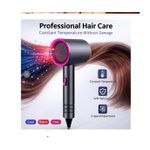 TIMBUTUS Hair Dryer - Grey, 3-Speed Heat Control, Constant Temperature, Lightweight, Blue Light Protection 280g