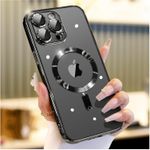 product_image_name-Generic-Black Luxury Electroplate Magnetic Charging Clear/Transparent Phone Case Cover for iPhone 13 Pro Max-1
