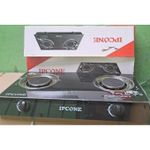 IPCONE 2 Burner infrared Gas Cooker, Auto Ignition Glass Top Table Stove