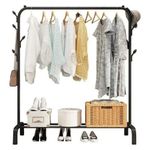 product_image_name-Generic-Single Pole Clothing Rack With Lower Storage Shelf for Boxes /Shoes-1