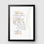 WaKi For We Are His Workmanship Black Frame A2