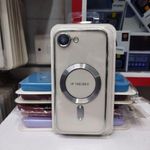 Silver Electroplated Clear Case With Magnet, Compatible With Magsafe, Supports Wireless Charging, Case Cover For IPhone 16e