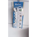 Modern Heavy Duty Durable Multi Switch Socket Multi Plug 4 Way Extension Cord with 2 USB Ports & 3M Long Cable 