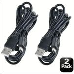 2pcs Of PS3 Controller Charger Cable - USB Data Charging Cord For Playstation 3 Wireless Controller, TI84 Plus CE, Digital Camera. ( V3 )