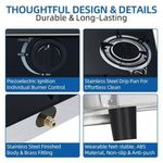 product_image_name-AILYONS-GS005A-1, 2 Burner Glass Top Gas Cooker & Infrared Double Burner Black(1YR WRTY)-4