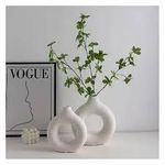 product_image_name-Generic-Porcelain ceramic 2in1 elegant decor Donut flower vases(black/white)-6