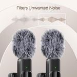 product_image_name-Generic-2 Packs Wireless Lavalier Microphone for iPhone iPad Android Phone PC Laptop, Plug-Play Mini Mic with Noise Reduction, Lapel Microphone Plug-Play for Interview Video Podcast Vlog YouTube TikTok-3