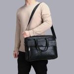 briefcase business causal men's bag