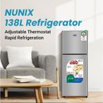 product_image_name-Nunix- 138L DOUBLE Door Fridge refrigerator-3