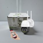 4G Sim Card PTZ 360° Rotating Electric Security CCTV Camera with Panoramic View, Motion Detection Support and Sound Alarm Support for Home Protection