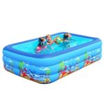 210cm Long Portable Inflatable Swimming Pool with Electric Pump 