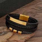 product_image_name-Fashion-Classic Men's Leather Bracelet Handwoven Multi Layer Combination-4