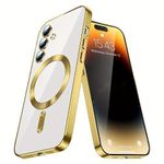 product_image_name-Generic-Electroplated Clear MagSafe Case /cover with Camera Lens Protector for Samsung Galaxy A56- Gold Trim-1