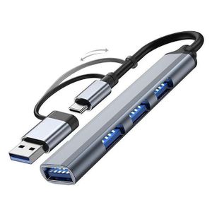 4 Port Usb-c Hub Usb 3.0 Type-c Multi Splitter Expander For Pc