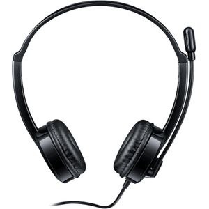 Rapoo  H120 Wired Stereo Headset – 3.5mm Audio Jack, HD Sound, Noise-Reducing Microphone, Comfortable Over-Head Design, Black
