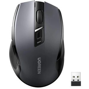 Ugreen MU006 Ergonomic Bluetooth Wireless Mouse  2.4G Wireless & Bluetooth - Black 