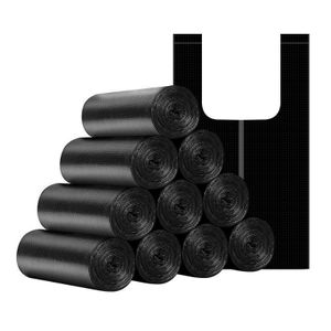 100PCS Thickened Trash Bags with Handles – Heavy Duty 45x50cm Garbage Bags for Home & Kitchen Use