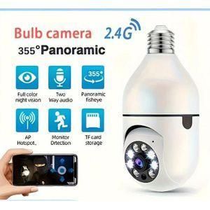 single lens ptz bulb camera indoor surveillance