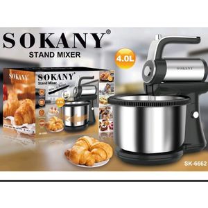 Sokany Multifunctional 1000Watts 2 in 1 Electric Stand Mixer and Hand mixer Blender, food processor with 5 Speed, 4.0 L Stainless Steel bowl, 2 PCs Dough Hook, 2 pcs Beater Whisk, eject button 